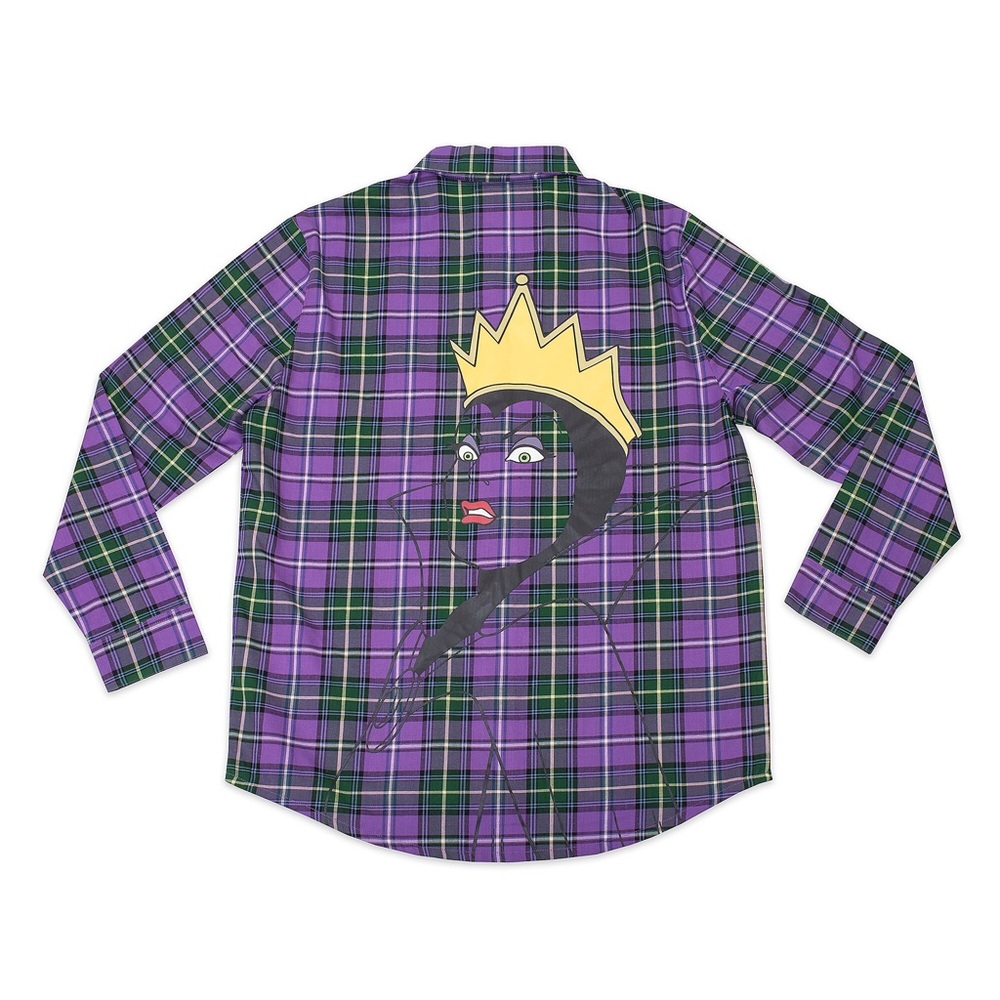 DISNEY X CAKEWORTHY Evil Queen Purple Flannel, Size Medium 💜